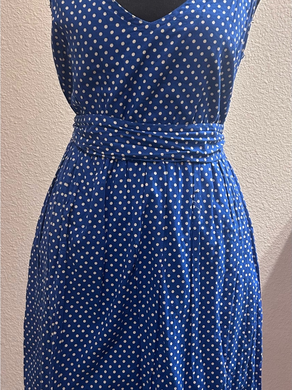 dELiA*s Blue Polka Dot Sleeveless Midi Dress